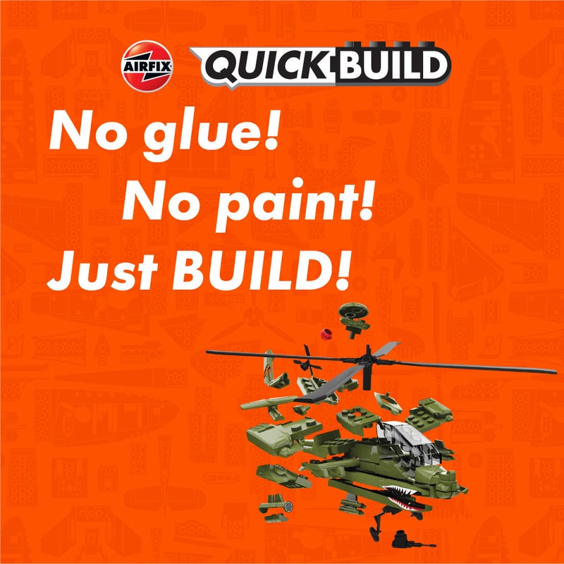 Airfix Quickbuild Boeing Apache Airplane Model Kit, Multi - Image 2